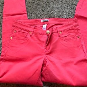 Coral color Express skinny Jegging